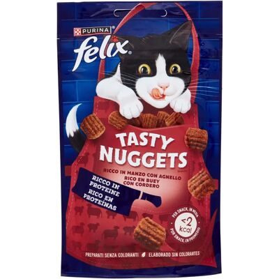 FELIX Gatto Tasty Nuggets Snack 50G - Manzo con Agnello - Snack per gatti FELIX Gatto Tasty Nuggets Snack 50G - Manzo con Agnello - Snack per gatti