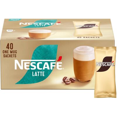 Nescafe Latte Instant Coffee Sachets - 40 X 18G - Coffee Nescafe Latte Instant Coffee Sachets - 40 X 18G - Coffee