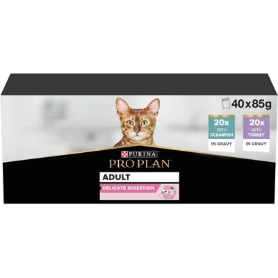 PRO PLAN Delicate Adult Fish & Turkey Wet Cat Food - Sensitive & Digestive PRO PLAN Delicate Adult Fish & Turkey Wet Cat Food - Sensitive & Digestive