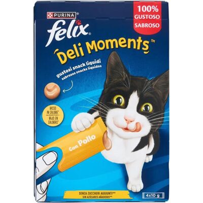Felix Deli Moments Snack Líquido para Gatos 4x10G - Snack para Gatos Felix Deli Moments Snack Líquido para Gatos 4x10G - Snack para Gatos