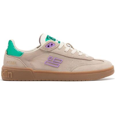 Baskets Beige D.Franklin - Légères, Daim, Logo - Sneakers de Femme - Publicité Baskets Beige D.Franklin - Légères, Daim, Logo - Sneakers de Femme - Publicité