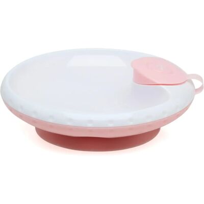 KIOKIDS Piatto Termico Rosa con Ventosa KIOKIDS Piatto Termico Rosa con Ventosa