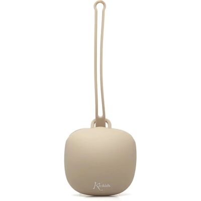 Porta Chupetes de Silicona Beige Kiokids - Portachupetes Porta Chupetes de Silicona Beige Kiokids - Portachupetes