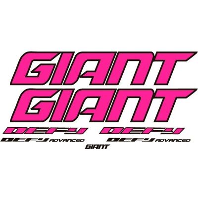 Autocollants Rose Giant Defy - Ensemble d'autocollants pour vélo - Publicité Autocollants Rose Giant Defy - Ensemble d'autocollants pour vélo - Publicité