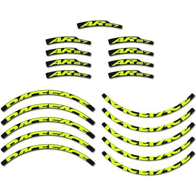 Autocollants de jante VTT Race Face AR27 27,5" Jaune Fluorescent Autocollants de jante VTT Race Face AR27 27,5" Jaune Fluorescent