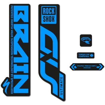 Autocollants Compatibles Avec Fourche de Vélo Rock Shox Sid Brain Ultimate 2019 - Publicité Autocollants Compatibles Avec Fourche de Vélo Rock Shox Sid Brain Ultimate 2019 - Publicité
