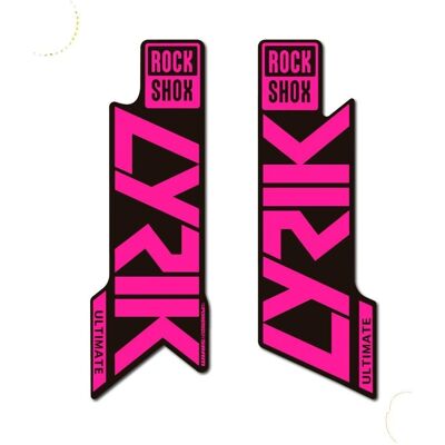 Autocollants pour Fourche de Vélo Rock Shox Lyrik Ultimate 2020 Rose - Publicité Autocollants pour Fourche de Vélo Rock Shox Lyrik Ultimate 2020 Rose - Publicité