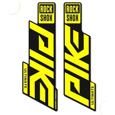 Autocollant Fourche Velo Rock Shox Pike Ultimate 2020 - Résistant aux Intempéries - Publicité Autocollant Fourche Velo Rock Shox Pike Ultimate 2020 - Résistant aux Intempéries - Publicité