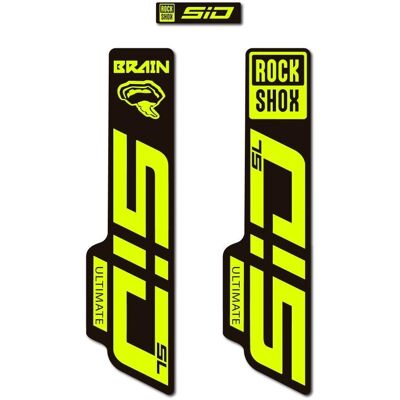 Autocollants pour Fourche Vélo Rock Shox Sid Ultimate Sl Brain 2020 - Publicité Autocollants pour Fourche Vélo Rock Shox Sid Ultimate Sl Brain 2020 - Publicité