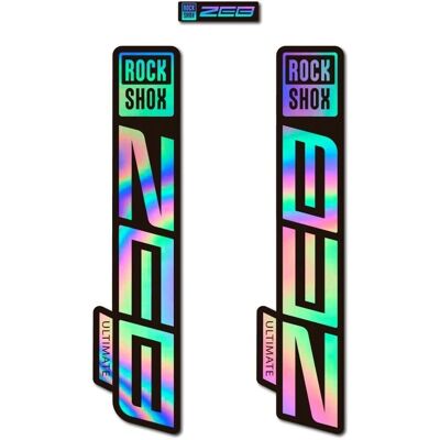 Autocollant de fourche de vélo Rock Shox Zeb Ultimate 2021 Multicolore - Publicité Autocollant de fourche de vélo Rock Shox Zeb Ultimate 2021 Multicolore - Publicité