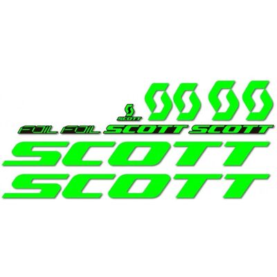 Autocollants de cadre vélo Scott Foil Vert Fluorescent Autocollants de cadre vélo Scott Foil Vert Fluorescent