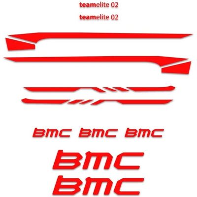 Autocollants pour cadre de vélo BMC Team Elite 02 Rouge - Publicité Autocollants pour cadre de vélo BMC Team Elite 02 Rouge - Publicité
