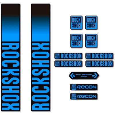Autocollants de fourche de vélo Rock Shox Recon 2021 Bleu - Autocollants de fourche de vélo - Publicité Autocollants de fourche de vélo Rock Shox Recon 2021 Bleu - Autocollants de fourche de vélo - Publicité