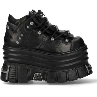 New Rock M-106-C181 Schwarze Chunky Plattform Stiefel - Schnürstiefel New Rock M-106-C181 Schwarze Chunky Plattform Stiefel - Schnürstiefel