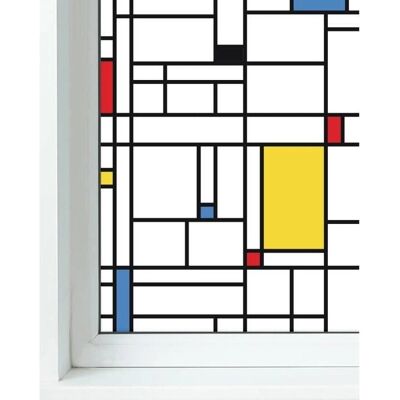 HOME AND LIVING - Panorama Mondrian - Film occultant pour fenêtre - Publicité HOME AND LIVING - Panorama Mondrian - Film occultant pour fenêtre - Publicité