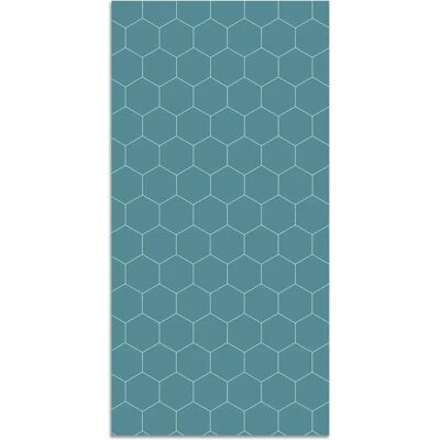 HOME AND LIVING Alfombra vinílica hexágonos azules - 300x200cm HOME AND LIVING Alfombra vinílica hexágonos azules - 300x200cm