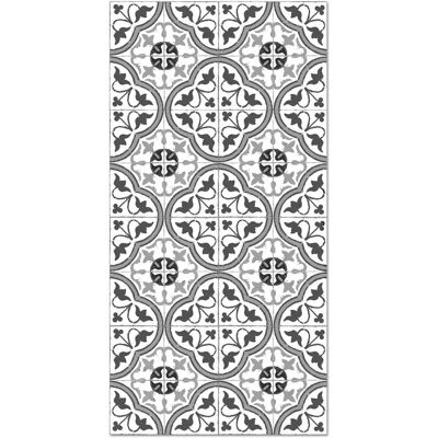 Tapis en vinyle HOME & LIVING Design hydraulique gris 60x200cm - Antidérapant & Ignifuge - Publicité Tapis en vinyle HOME & LIVING Design hydraulique gris 60x200cm - Antidérapant & Ignifuge - Publicité