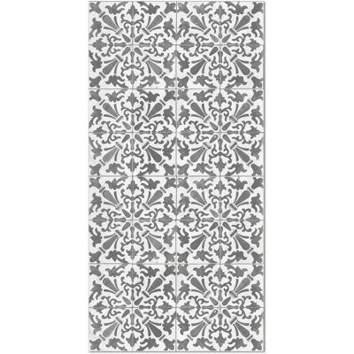 HOME & LIVING Tapis en Vinyle Inspiré des Carreaux Hydrauliques Grises - Publicité HOME & LIVING Tapis en Vinyle Inspiré des Carreaux Hydrauliques Grises - Publicité