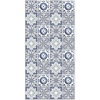 Tapis en vinyle bleu motif carreaux 80x200cm - Antidérapant et ignifuge pour cuisine - Publicité Tapis en vinyle bleu motif carreaux 80x200cm - Antidérapant et ignifuge pour cuisine - Publicité