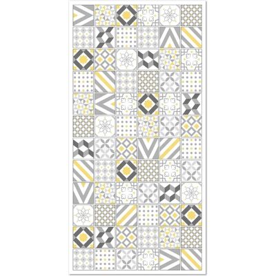 Tapis en vinyle Home & Living Hydraulique Love Jaune 100x140cm - Antidérapant et ignifuge - Publicité Tapis en vinyle Home & Living Hydraulique Love Jaune 100x140cm - Antidérapant et ignifuge - Publicité