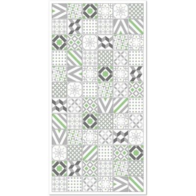 HOME AND LIVING Tapis Vert Inspiré des Carreaux Hydrauliques 100x140 cm - Antidérapant & Ignifuge - Publicité HOME AND LIVING Tapis Vert Inspiré des Carreaux Hydrauliques 100x140 cm - Antidérapant & Ignifuge - Publicité