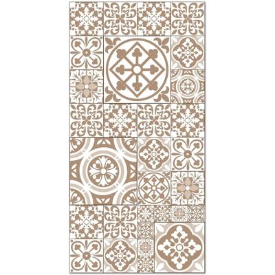 HOME & LIVING Tapis en Vinyle avec Motif de Carreaux - Antidérapant, Ignifuge - Publicité HOME & LIVING Tapis en Vinyle avec Motif de Carreaux - Antidérapant, Ignifuge - Publicité