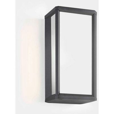 LEDS C4 Skat Mini Wall Lantern - Outdoor, White, Grey, 9W, 2700K LEDS C4 Skat Mini Wall Lantern - Outdoor, White, Grey, 9W, 2700K