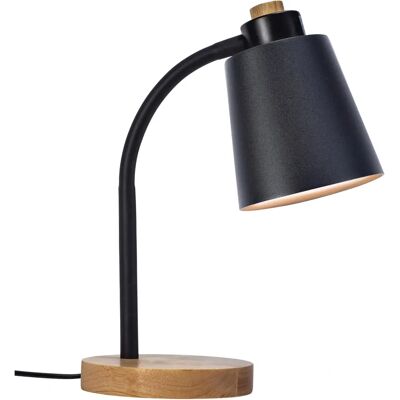 Lámpara de Escritorio Forlight Pau - Estilo Nórdico Negro Acero Madera Lámpara de Escritorio Forlight Pau - Estilo Nórdico Negro Acero Madera