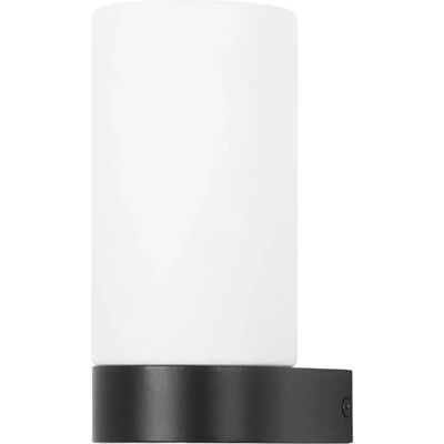 Lámpara de Pared Metà de Forlight - Negro, Blanco Opalino - IP44 Lámpara de Pared Metà de Forlight - Negro, Blanco Opalino - IP44