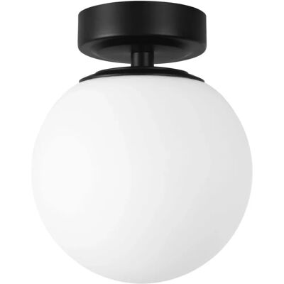 Lámpara de Techo Giro 2 - Negro, Opal, E14, IP44 Lámpara de Techo Giro 2 - Negro, Opal, E14, IP44