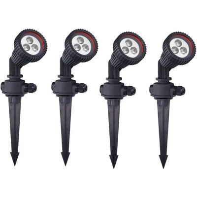 Foco de exterior Tidian de Forlight - Negro - IP65 con Pincho para Jardín Foco de exterior Tidian de Forlight - Negro - IP65 con Pincho para Jardín