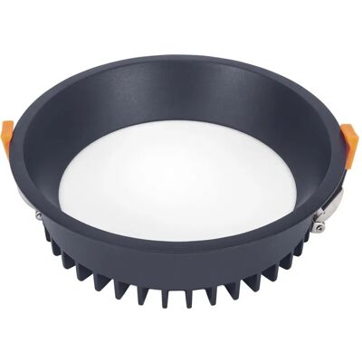 Forlight Jet luz empotrada redonda cálido blanco 3000K negro Ø 160mm - Downlight Forlight Jet luz empotrada redonda cálido blanco 3000K negro Ø 160mm - Downlight
