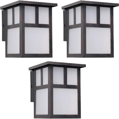 Forlight Osaka Juego de 3 Apliques de Pared Rústico de Estilo Japonés - IP23 Forlight Osaka Juego de 3 Apliques de Pared Rústico de Estilo Japonés - IP23