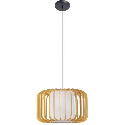Lámpara colgante Viva de Forlight - Madera y Negro, 40cm Lámpara colgante Viva de Forlight - Madera y Negro, 40cm