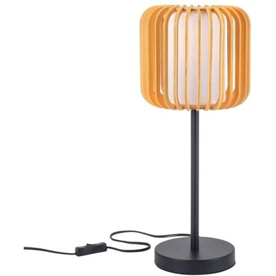 Lámpara de mesa Viva de Forlight - Negro, Madera Clara - E27 Lámpara de mesa Viva de Forlight - Negro, Madera Clara - E27