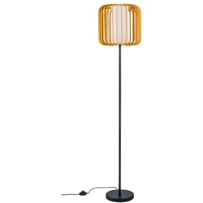 Forlight - Lámpara de pie Viva en negro y madera - E27 Forlight - Lámpara de pie Viva en negro y madera - E27