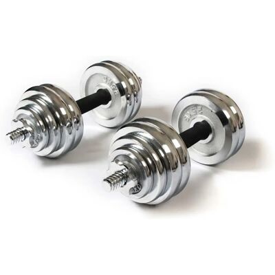 Keboo Juego de 2 Mancuernas 30kg - Pesas ajustables para gimnasio Keboo Juego de 2 Mancuernas 30kg - Pesas ajustables para gimnasio