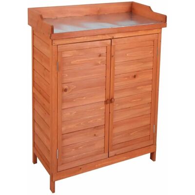 Armoire de rangement Gardiun Ally 75x40x94 cm - Bois de jardin - Publicité Armoire de rangement Gardiun Ally 75x40x94 cm - Bois de jardin - Publicité