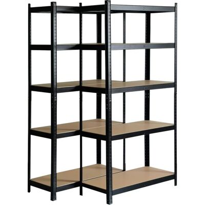 Catter House Hållbara stålhyllor 90x40x180cm - 5 Justerbara MDF-hyllor Catter House Hållbara stålhyllor 90x40x180cm - 5 Justerbara MDF-hyllor