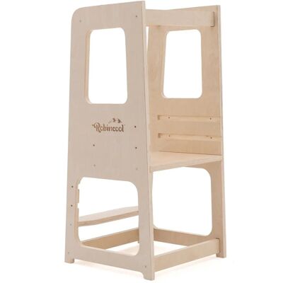 Tour d'Apprentissage Montessori Robincool - Réglable, Bois Écologique, 40x44x90cm - Publicité Tour d'Apprentissage Montessori Robincool - Réglable, Bois Écologique, 40x44x90cm - Publicité