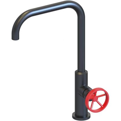 K2O - Rubinetto da Cucina Industriale Moderno - 24x7x35cm - Nero/Rosso K2O - Rubinetto da Cucina Industriale Moderno - 24x7x35cm - Nero/Rosso