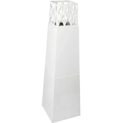 Kekai Mauna Loa Biochimenea de Piso Blanca Moderna Ecológica para Interior Exterior Kekai Mauna Loa Biochimenea de Piso Blanca Moderna Ecológica para Interior Exterior