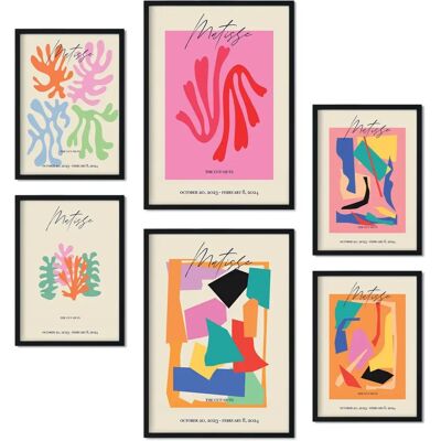Conjunto de Pôsteres NACNIC Matisse - Colagem A3 A4 - Decoração Moderna Conjunto de Pôsteres NACNIC Matisse - Colagem A3 A4 - Decoração Moderna
