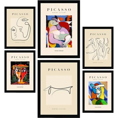 NACNIC Conjunto de 6 Posters do Oceano - Impressões artísticas para decoração NACNIC Conjunto de 6 Posters do Oceano - Impressões artísticas para decoração
