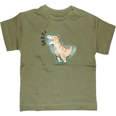 Mayoral Dino Holographic T-Shirt - Khaki - 12M Mayoral Dino Holographic T-Shirt - Khaki - 12M