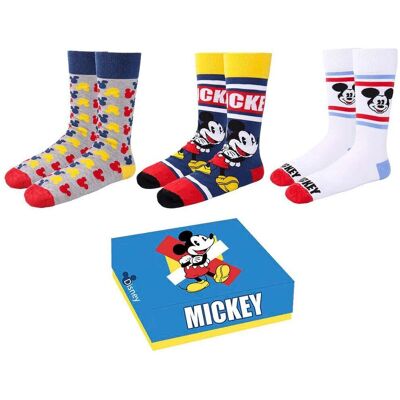 Conjunto de 3 pares de meias Mickey Mouse Tamanho 40-46 Conjunto de 3 pares de meias Mickey Mouse Tamanho 40-46