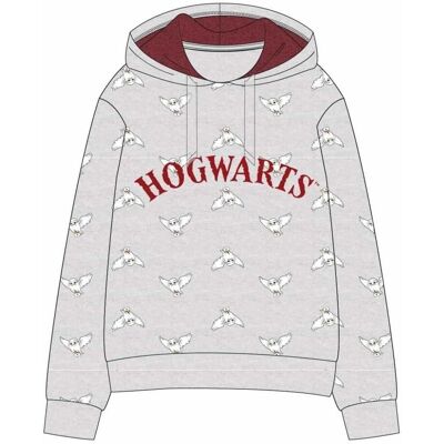 Sudadera con patrón Hedwig gris de Harry Potter - Sudadera infantil Sudadera con patrón Hedwig gris de Harry Potter - Sudadera infantil