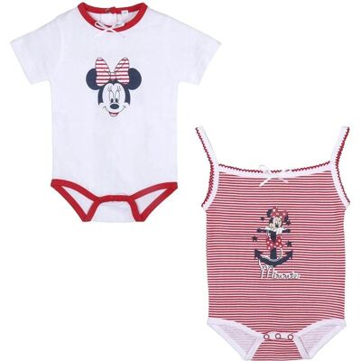 Minnie Mouse Rood 2 Stuks Baby Body - 12 Maanden Minnie Mouse Rood 2 Stuks Baby Body - 12 Maanden