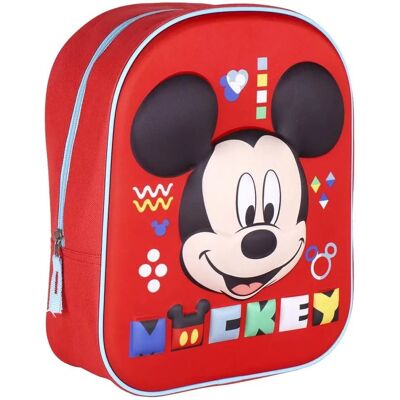 Mickey Mouse Rote Schultasche - Kinder Rucksack 3D Mickey Mouse Rote Schultasche - Kinder Rucksack 3D