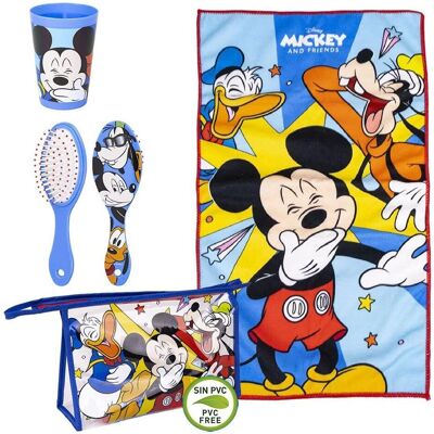 Disney Mickey Toiletry Bag - Child's Travel Set with 4 Pieces - Blue Disney Mickey Toiletry Bag - Child's Travel Set with 4 Pieces - Blue